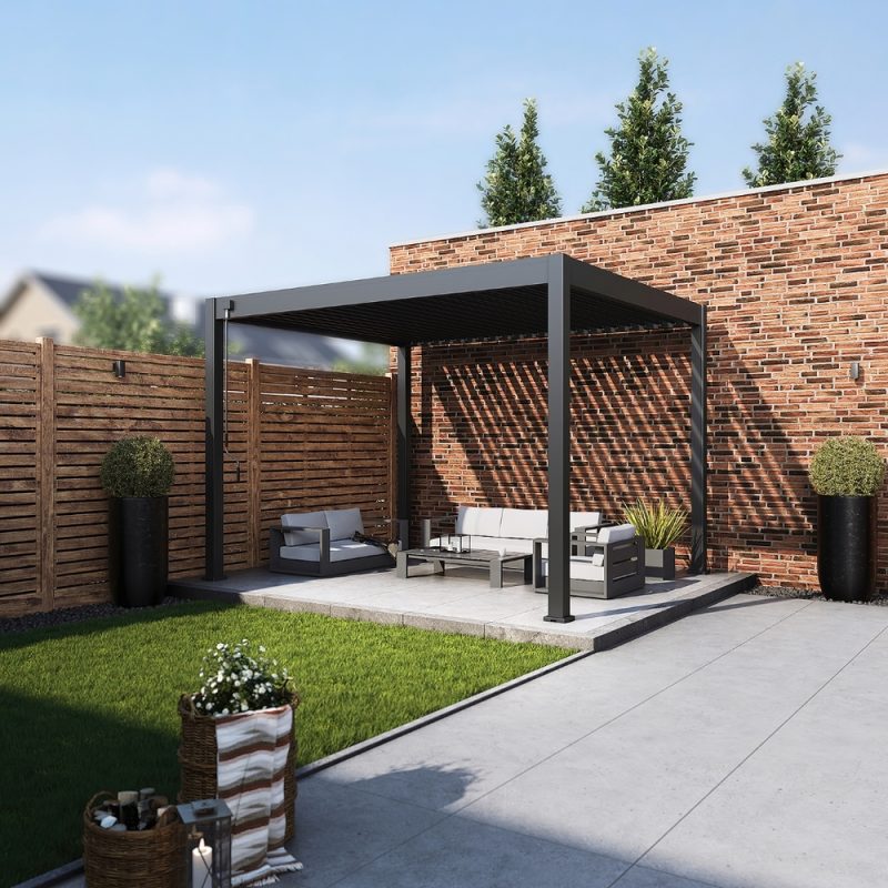 Samostoječa pergola 3 x 3,6 m / SKY NOVA / antracit, ročna