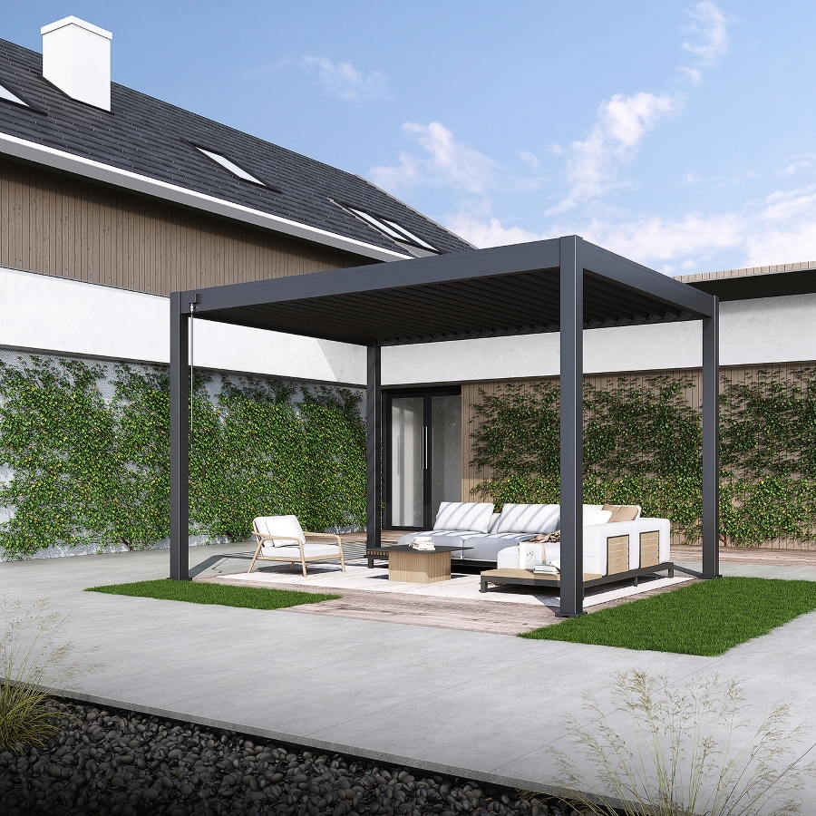 Samostoječa pergola 3 x 4 m / SKY NOVA / antracit, ročna