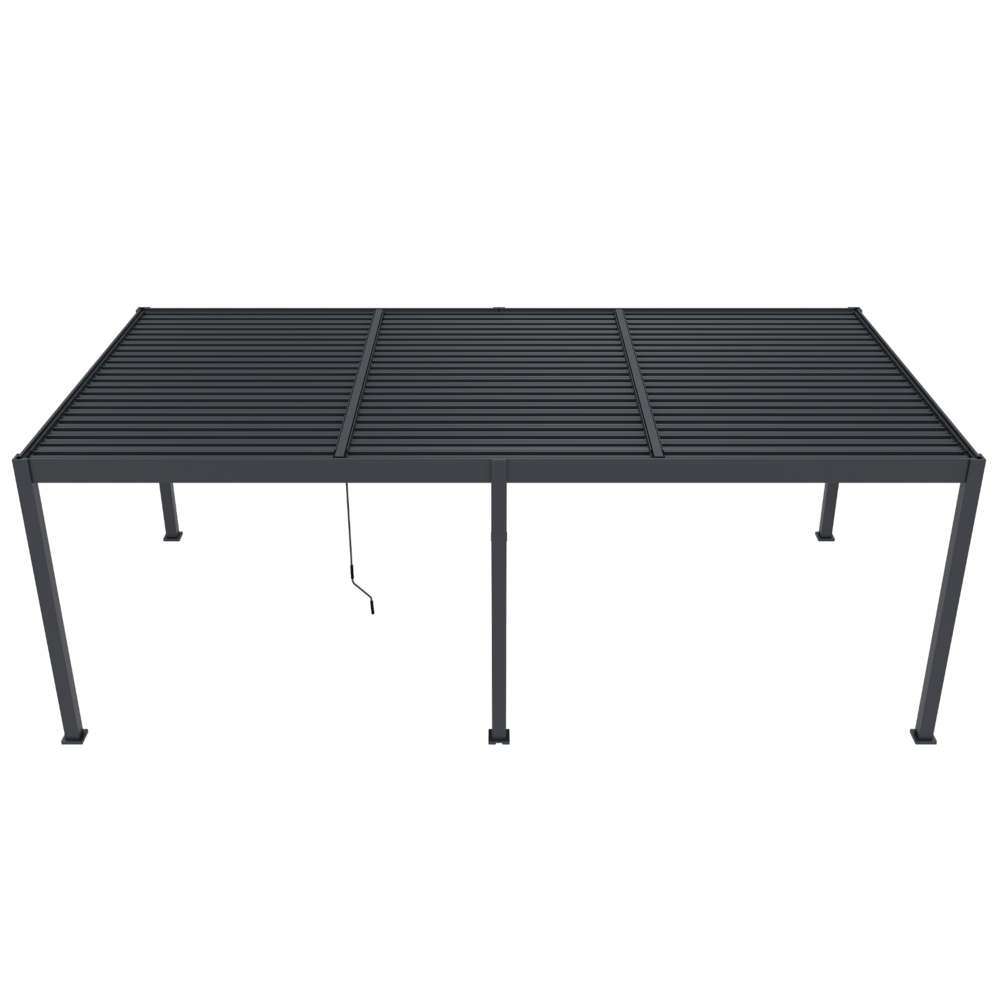 Samostoječa pergola 3,6 x 7,2 m / SKY TWIN / antracit, ročna - slika 4