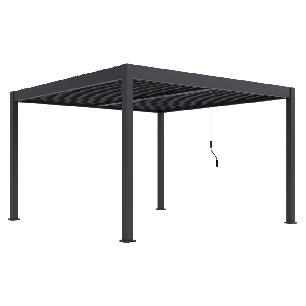 Samostoječa pergola 4 x 4 m / SKY TWIN / antracit, ročna - slika 2