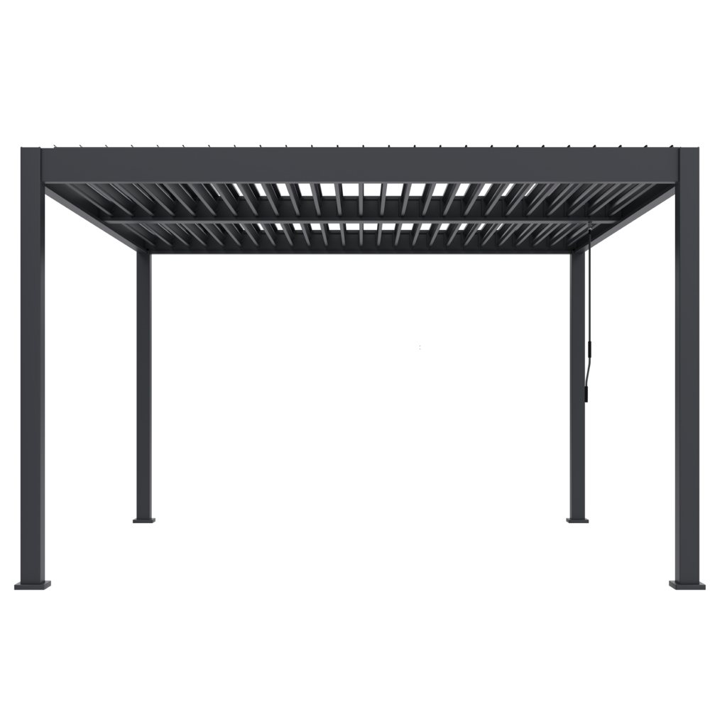 Samostoječa pergola 4 x 4 m / SKY TWIN / antracit, ročna - slika 4