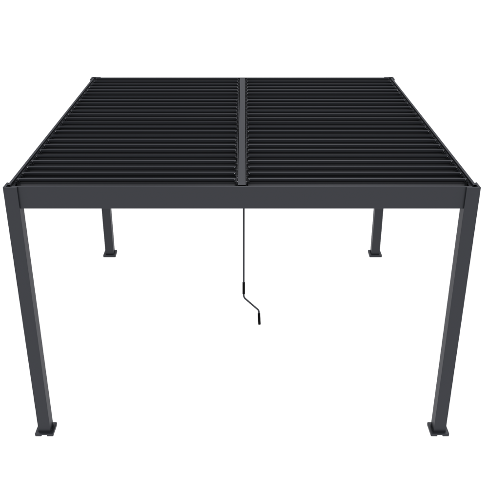 Samostoječa pergola 4 x 4 m / SKY TWIN / antracit, ročna - slika 3