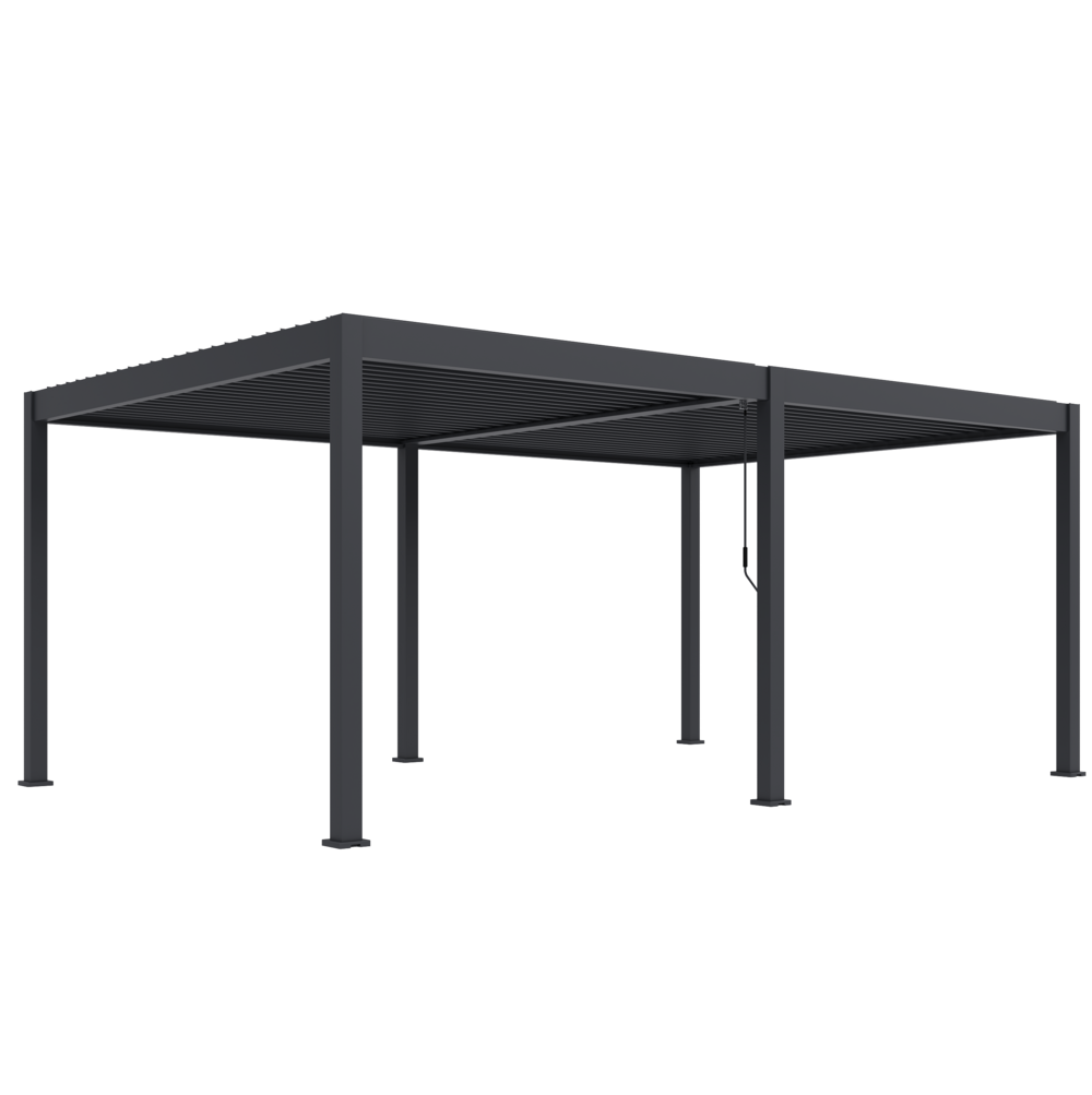 Samostoječa pergola 4 x 6 m / SKY TWIN / antracit, ročna - slika 2