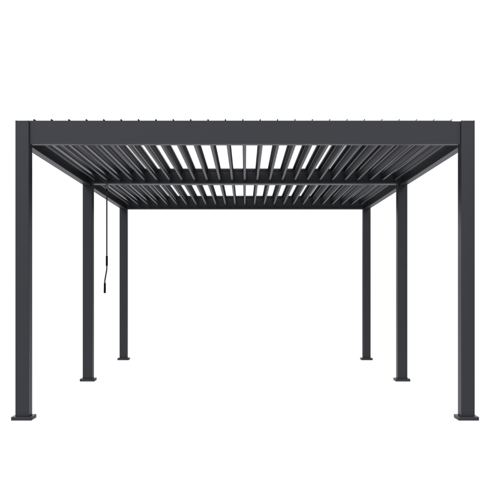 Samostoječa pergola 4 x 6 m / SKY TWIN / antracit, ročna - slika 4