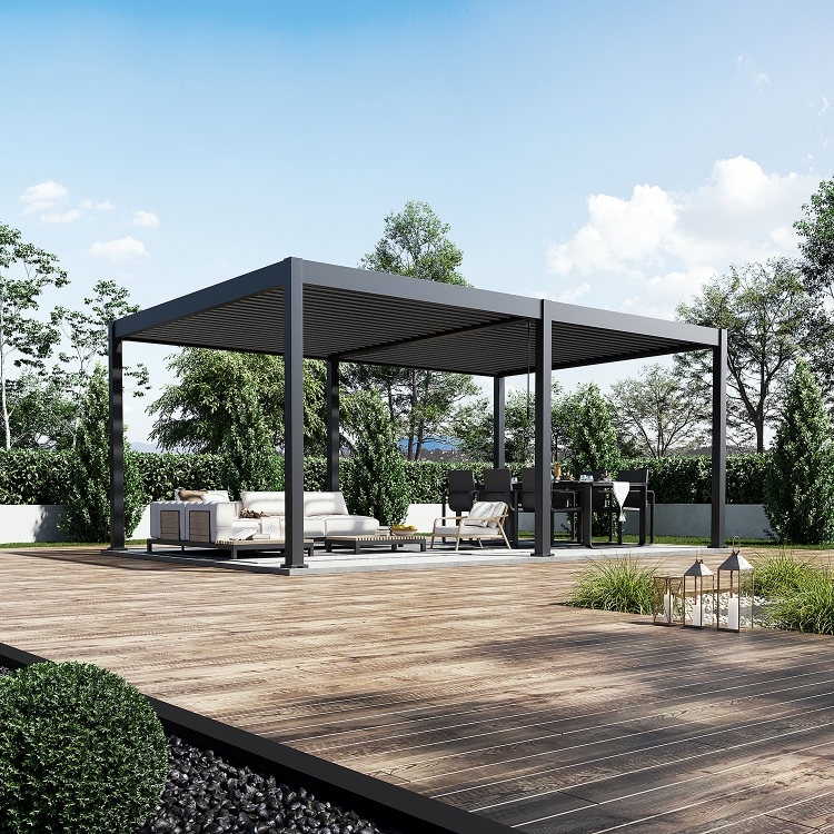 Samostoječa pergola 4 x 6 m / SKY TWIN / antracit, ročna