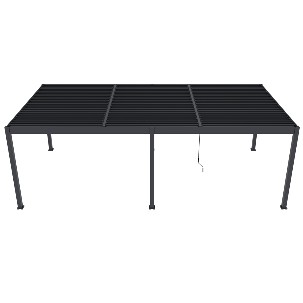Samostoječa pergola 4 x 8 m / SKY TWIN / antracit, ročna - slika 4