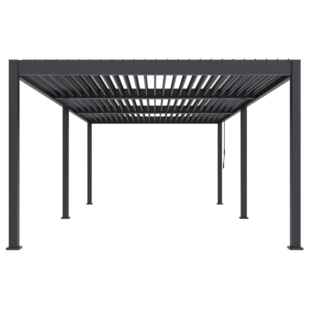 Samostoječa pergola 4 x 8 m / SKY TWIN / antracit, ročna - slika 3