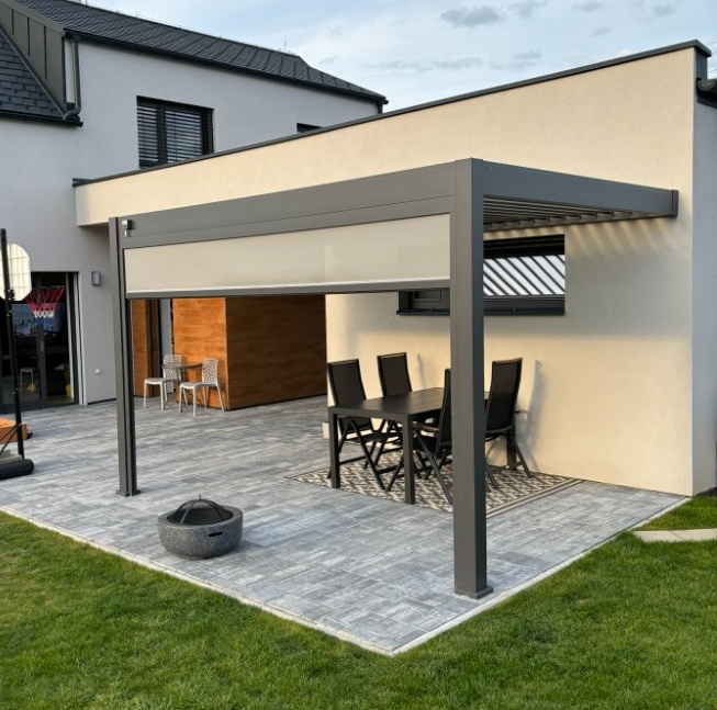 Stenska pergola 3 x 4 m / SKY ONE / antracit, ročna