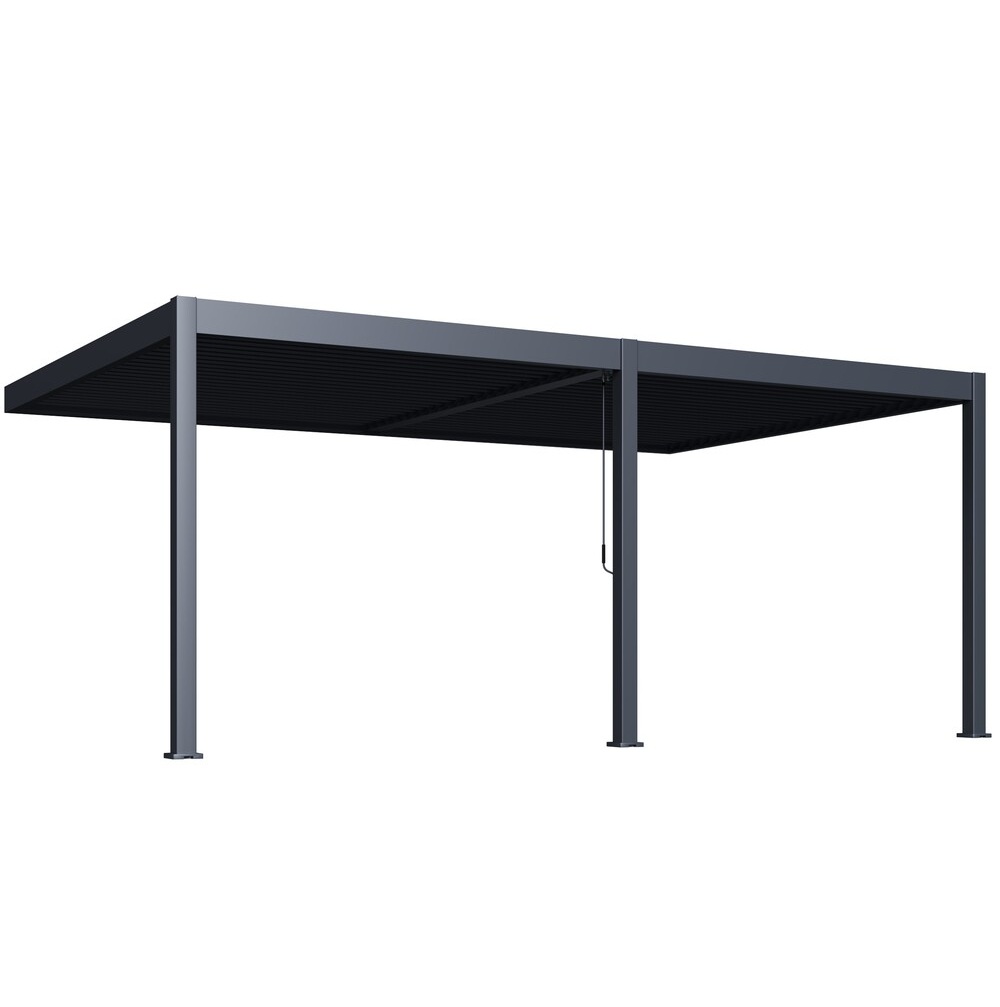 Stenska pergola 4 x 6 m / SKY TWIN / antracit, ročna - slika 2